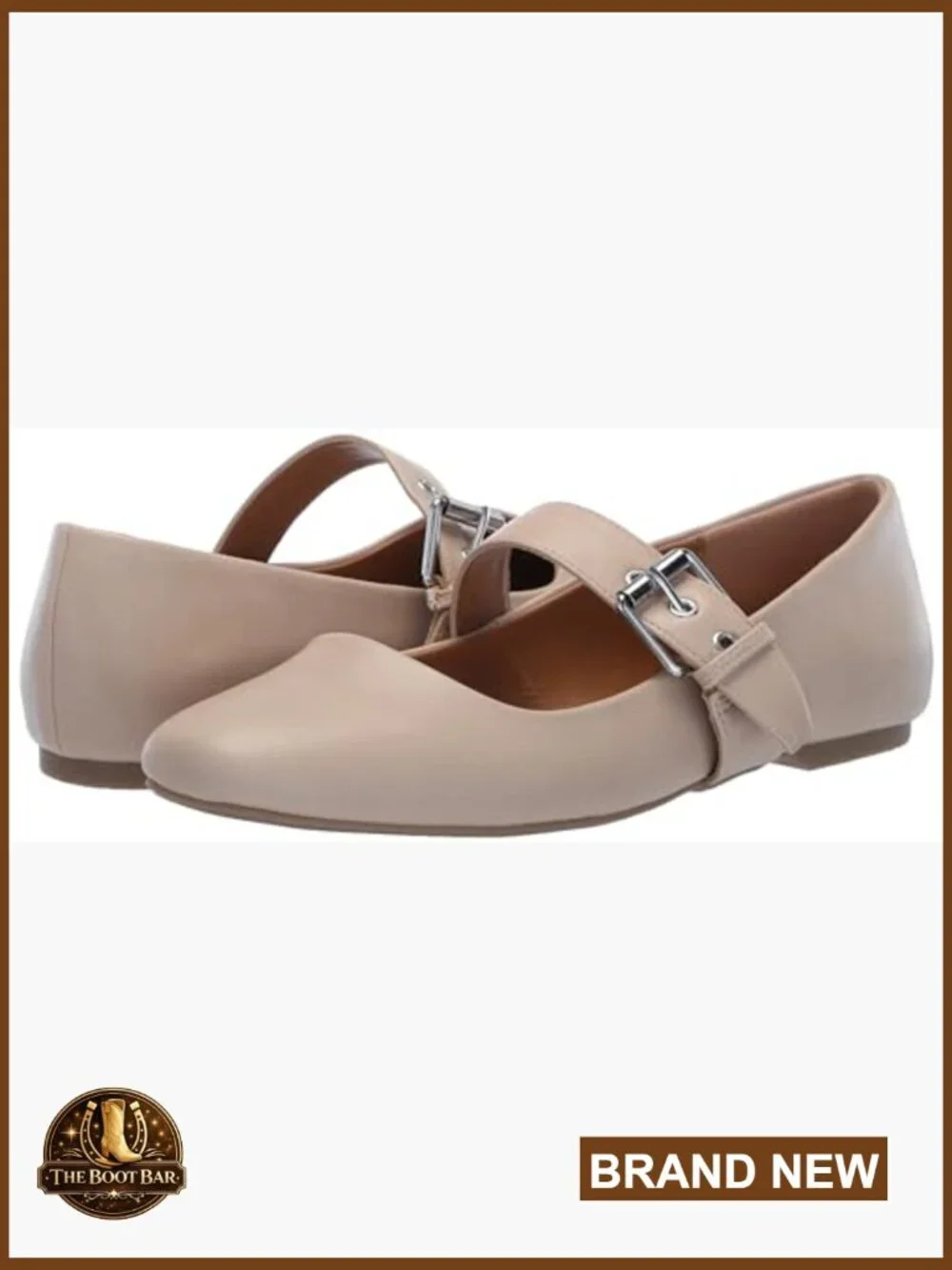 Women's Ballet Flats with Cushioned Insole and Mary Jane Strap